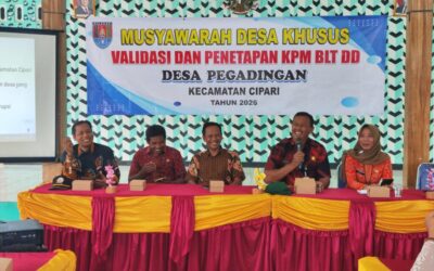 MUSYAWARAH DESA KHUSUS VALIDASI DAN PENETAPAN KPM BLT DESA TAHUN 2026 DESA PEGADINGAN KECAMATAN CIPARI