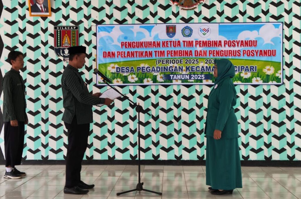 PENGUKUHAN KETUA TIM PEMBINA POSYANDU DAN PELANTIKAN TIM PEMBINA SERTA PENGURUS POSYANDU DESA PEGADINGAN PERIODE 2025–2029