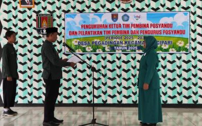 PENGUKUHAN KETUA TIM PEMBINA POSYANDU DAN PELANTIKAN TIM PEMBINA SERTA PENGURUS POSYANDU DESA PEGADINGAN PERIODE 2025–2029