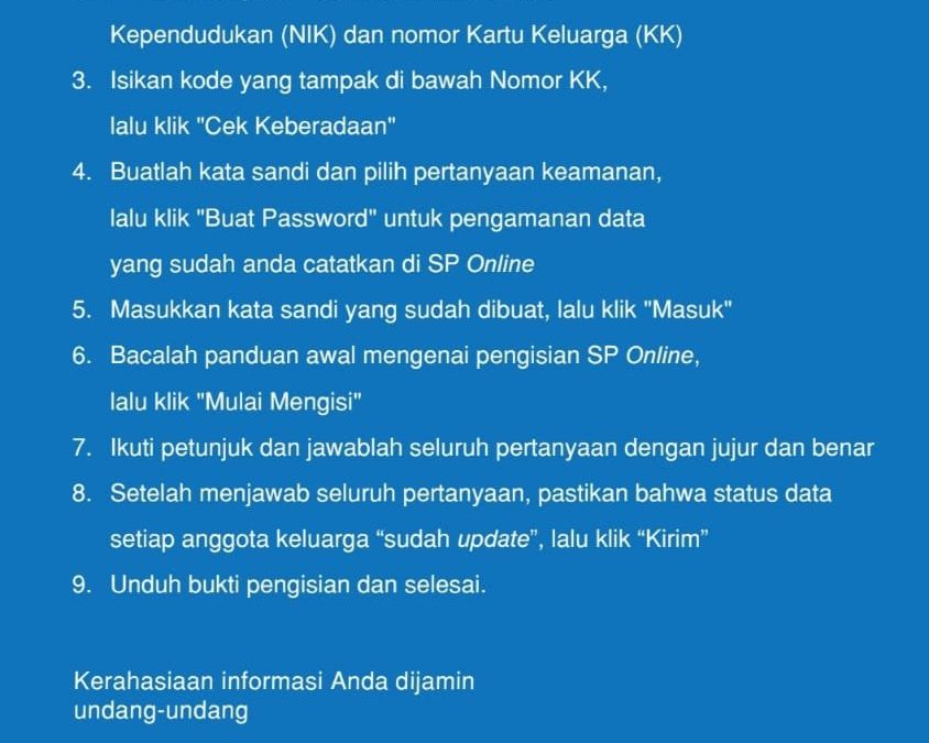 PEMERINTAH DESA PEGADINGAN MENDUKUNG SENSUS PENDUDUK ONLINE 2020
