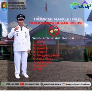SLOGAN DESA PEGADINGAN DESA ANTI KORUPSI