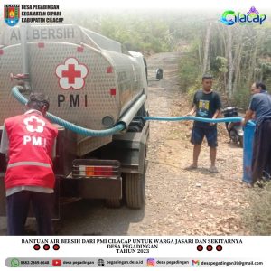 BANTUAN AIR BERSIH DARI PMI CILACAP UNTUK WARGA JASARI DAN SEKITARNYA